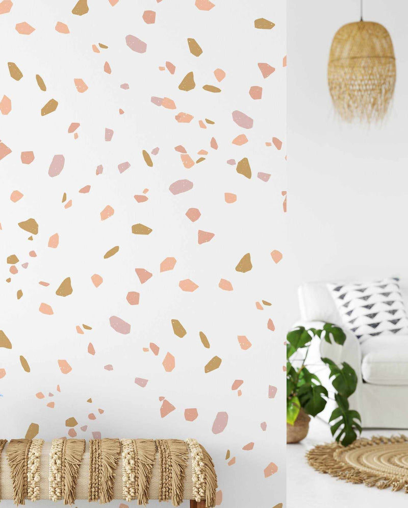Modern Terrazzo Decal Set-Decals-Olive et Oriel-Decorate your kids bedroom wall decor with removable wall decals, these fabric kids decals are a great way to add colour and update your children's bedroom. Available as girls wall decals or boys wall decals, there are also nursery decals.