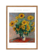 Bouquet of Sunflowers 1881 by Claude Monet Art Print-PRINT-Olive et Oriel-Olive et Oriel-50x70 cm | 19.6" x 27.5"-Walnut-With White Border-Buy-Australian-Art-Prints-Online-with-Olive-et-Oriel-Your-Artwork-Specialists-Austrailia-Decorate-With-Coastal-Photo-Wall-Art-Prints-From-Our-Beach-House-Artwork-Collection-Fine-Poster-and-Framed-Artwork