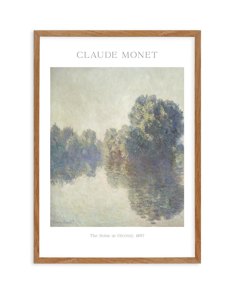 The Seine at Giverny 1897 by Claude Monet Art Print-PRINT-Olive et Oriel-Olive et Oriel-50x70 cm | 19.6" x 27.5"-Walnut-With White Border-Buy-Australian-Art-Prints-Online-with-Olive-et-Oriel-Your-Artwork-Specialists-Austrailia-Decorate-With-Coastal-Photo-Wall-Art-Prints-From-Our-Beach-House-Artwork-Collection-Fine-Poster-and-Framed-Artwork