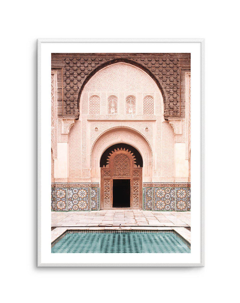 Morning Walk | Marrakech Art Print-Shop Australian Art Prints Online with Olive et Oriel - Our collection of Moroccan art prints offer unique wall art including moroccan arches and pink morocco doors of marrakech - this collection will add soft feminine colour to your walls and some may say bohemian style. These traditional morocco landscape photography includes desert scenes of palm trees and camel art prints - there is art on canvas and extra large wall art with fast, free shipping across Aust