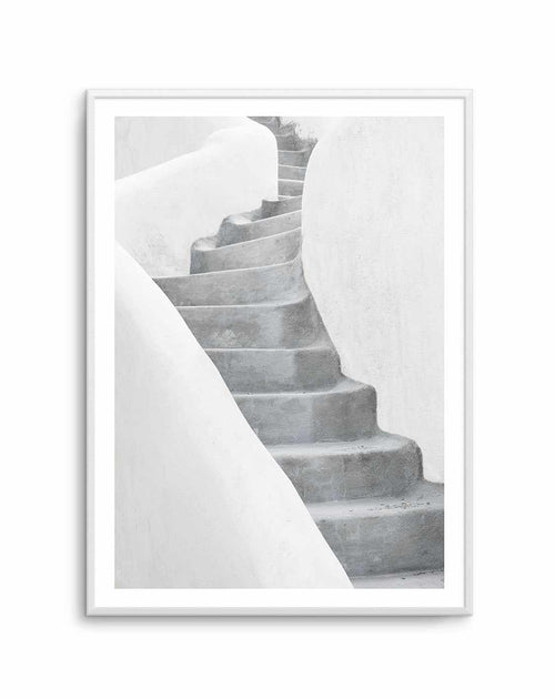 Morning Walk | Santorini Art Print-Shop Greece Wall Art Prints Online with Olive et Oriel - Our collection of Greek Islands art prints offer unique wall art including blue domes of Santorini in Oia, mediterranean sea prints and incredible posters from Milos and other Greece landscape photography - this collection will add mediterranean blue to your home, perfect for updating the walls in coastal, beach house style. There is Greece art on canvas and extra large wall art with fast, free shipping a