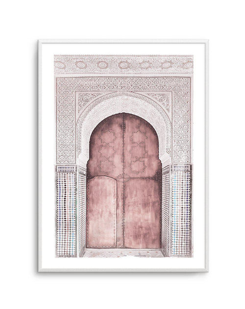 Moroccan Arch Art Print-Shop Australian Art Prints Online with Olive et Oriel - Our collection of Moroccan art prints offer unique wall art including moroccan arches and pink morocco doors of marrakech - this collection will add soft feminine colour to your walls and some may say bohemian style. These traditional morocco landscape photography includes desert scenes of palm trees and camel art prints - there is art on canvas and extra large wall art with fast, free shipping across Australia. Upda