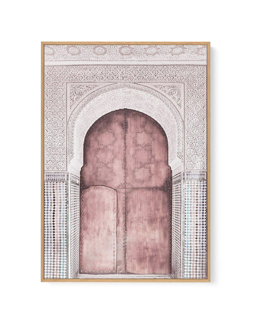 Moroccan Arch | Framed Canvas-Shop Australian Art Prints Online with Olive et Oriel - Our collection of Moroccan art prints offer unique wall art including moroccan arches and pink morocco doors of marrakech - this collection will add soft feminine colour to your walls and some may say bohemian style. These traditional morocco landscape photography includes desert scenes of palm trees and camel art prints - there is art on canvas and extra large wall art with fast, free shipping across Australia