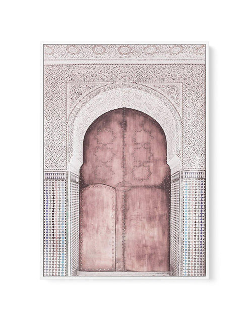 Moroccan Arch | Framed Canvas-Shop Australian Art Prints Online with Olive et Oriel - Our collection of Moroccan art prints offer unique wall art including moroccan arches and pink morocco doors of marrakech - this collection will add soft feminine colour to your walls and some may say bohemian style. These traditional morocco landscape photography includes desert scenes of palm trees and camel art prints - there is art on canvas and extra large wall art with fast, free shipping across Australia