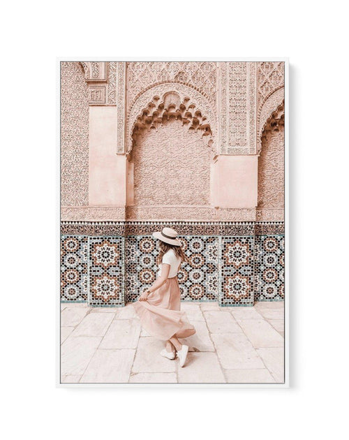 Moroccan Days | Framed Canvas-Shop Australian Art Prints Online with Olive et Oriel - Our collection of Moroccan art prints offer unique wall art including moroccan arches and pink morocco doors of marrakech - this collection will add soft feminine colour to your walls and some may say bohemian style. These traditional morocco landscape photography includes desert scenes of palm trees and camel art prints - there is art on canvas and extra large wall art with fast, free shipping across Australia