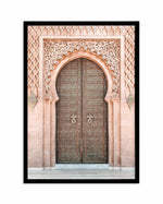 Moroccan Door | Blush Art Print-Shop Australian Art Prints Online with Olive et Oriel - Our collection of Moroccan art prints offer unique wall art including moroccan arches and pink morocco doors of marrakech - this collection will add soft feminine colour to your walls and some may say bohemian style. These traditional morocco landscape photography includes desert scenes of palm trees and camel art prints - there is art on canvas and extra large wall art with fast, free shipping across Austral