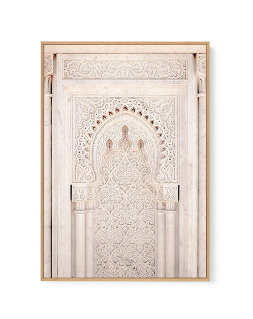 Moroccan Doorway in Nude | Framed Canvas-Shop Australian Art Prints Online with Olive et Oriel - Our collection of Moroccan art prints offer unique wall art including moroccan arches and pink morocco doors of marrakech - this collection will add soft feminine colour to your walls and some may say bohemian style. These traditional morocco landscape photography includes desert scenes of palm trees and camel art prints - there is art on canvas and extra large wall art with fast, free shipping acros