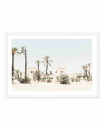 Moroccan Mirage | LS Art Print-Shop Australian Art Prints Online with Olive et Oriel - Our collection of Moroccan art prints offer unique wall art including moroccan arches and pink morocco doors of marrakech - this collection will add soft feminine colour to your walls and some may say bohemian style. These traditional morocco landscape photography includes desert scenes of palm trees and camel art prints - there is art on canvas and extra large wall art with fast, free shipping across Australi