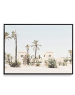 Moroccan Mirage | LS | Framed Canvas-Shop Australian Art Prints Online with Olive et Oriel - Our collection of Moroccan art prints offer unique wall art including moroccan arches and pink morocco doors of marrakech - this collection will add soft feminine colour to your walls and some may say bohemian style. These traditional morocco landscape photography includes desert scenes of palm trees and camel art prints - there is art on canvas and extra large wall art with fast, free shipping across Au