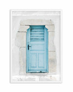 Mykonian Doorway Art Print-Shop Greece Wall Art Prints Online with Olive et Oriel - Our collection of Greek Islands art prints offer unique wall art including blue domes of Santorini in Oia, mediterranean sea prints and incredible posters from Milos and other Greece landscape photography - this collection will add mediterranean blue to your home, perfect for updating the walls in coastal, beach house style. There is Greece art on canvas and extra large wall art with fast, free shipping across Au