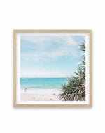 No Surf Wategos | SQ Art Print-PRINT-Olive et Oriel-Olive et Oriel-70x70 cm | 27.5" x 27.5"-Oak-With White Border-Buy-Australian-Art-Prints-Online-with-Olive-et-Oriel-Your-Artwork-Specialists-Austrailia-Decorate-With-Coastal-Photo-Wall-Art-Prints-From-Our-Beach-House-Artwork-Collection-Fine-Poster-and-Framed-Artwork
