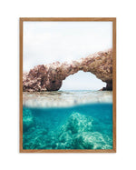Ocean Arches Art Print-Shop Greece Wall Art Prints Online with Olive et Oriel - Our collection of Greek Islands art prints offer unique wall art including blue domes of Santorini in Oia, mediterranean sea prints and incredible posters from Milos and other Greece landscape photography - this collection will add mediterranean blue to your home, perfect for updating the walls in coastal, beach house style. There is Greece art on canvas and extra large wall art with fast, free shipping across Austra
