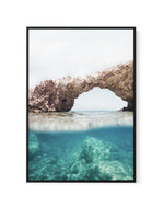 Ocean Arches | Framed Canvas-Shop Greece Wall Art Prints Online with Olive et Oriel - Our collection of Greek Islands art prints offer unique wall art including blue domes of Santorini in Oia, mediterranean sea prints and incredible posters from Milos and other Greece landscape photography - this collection will add mediterranean blue to your home, perfect for updating the walls in coastal, beach house style. There is Greece art on canvas and extra large wall art with fast, free shipping across 