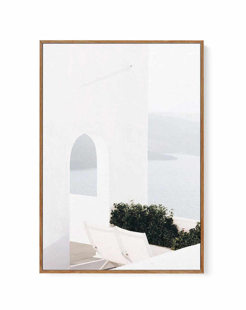 Ocean View II | Santorini | Framed Canvas-Shop Greece Wall Art Prints Online with Olive et Oriel - Our collection of Greek Islands art prints offer unique wall art including blue domes of Santorini in Oia, mediterranean sea prints and incredible posters from Milos and other Greece landscape photography - this collection will add mediterranean blue to your home, perfect for updating the walls in coastal, beach house style. There is Greece art on canvas and extra large wall art with fast, free shi