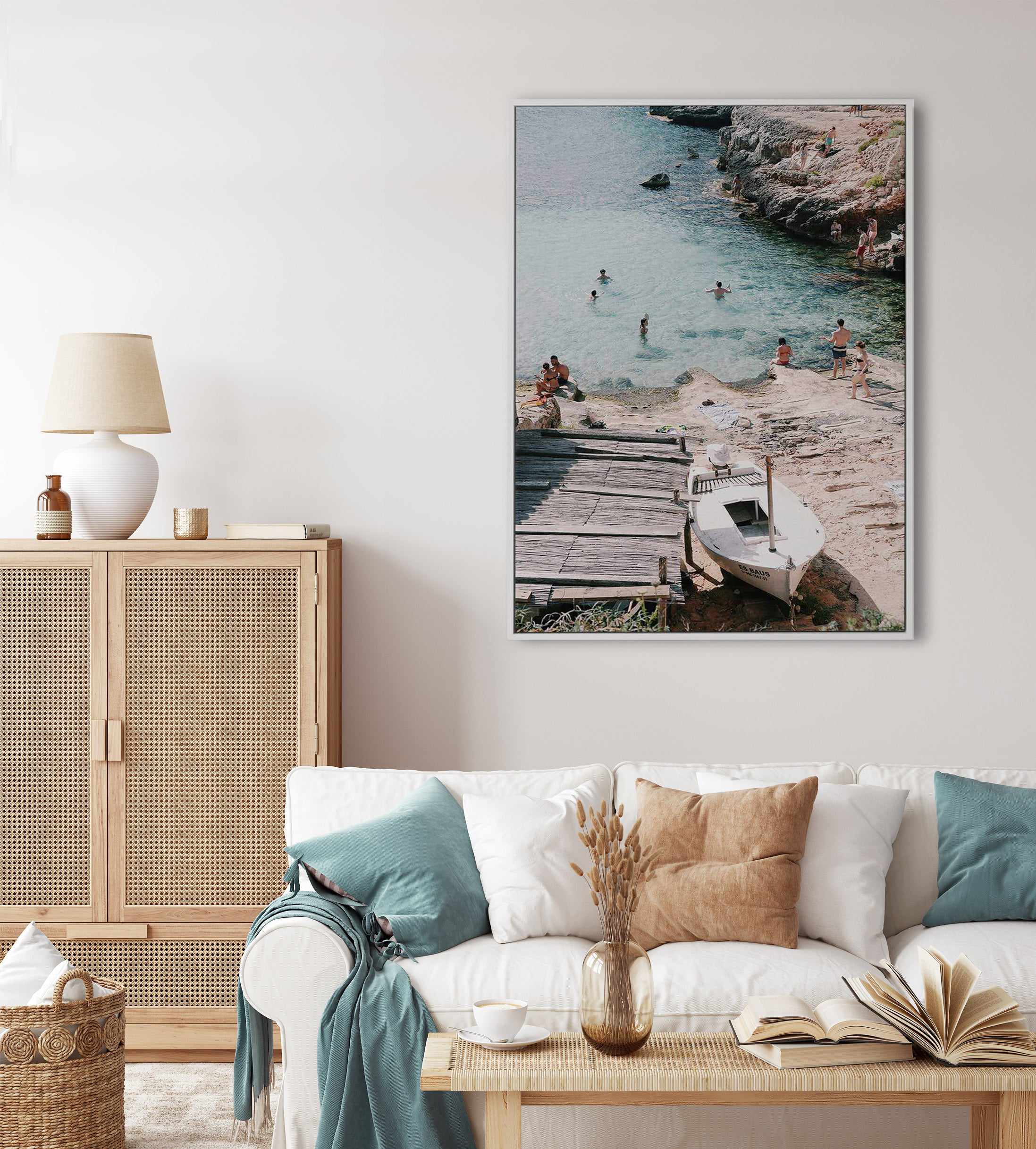 Ocean Dips by Renee Rae | Framed Canvas Art Print