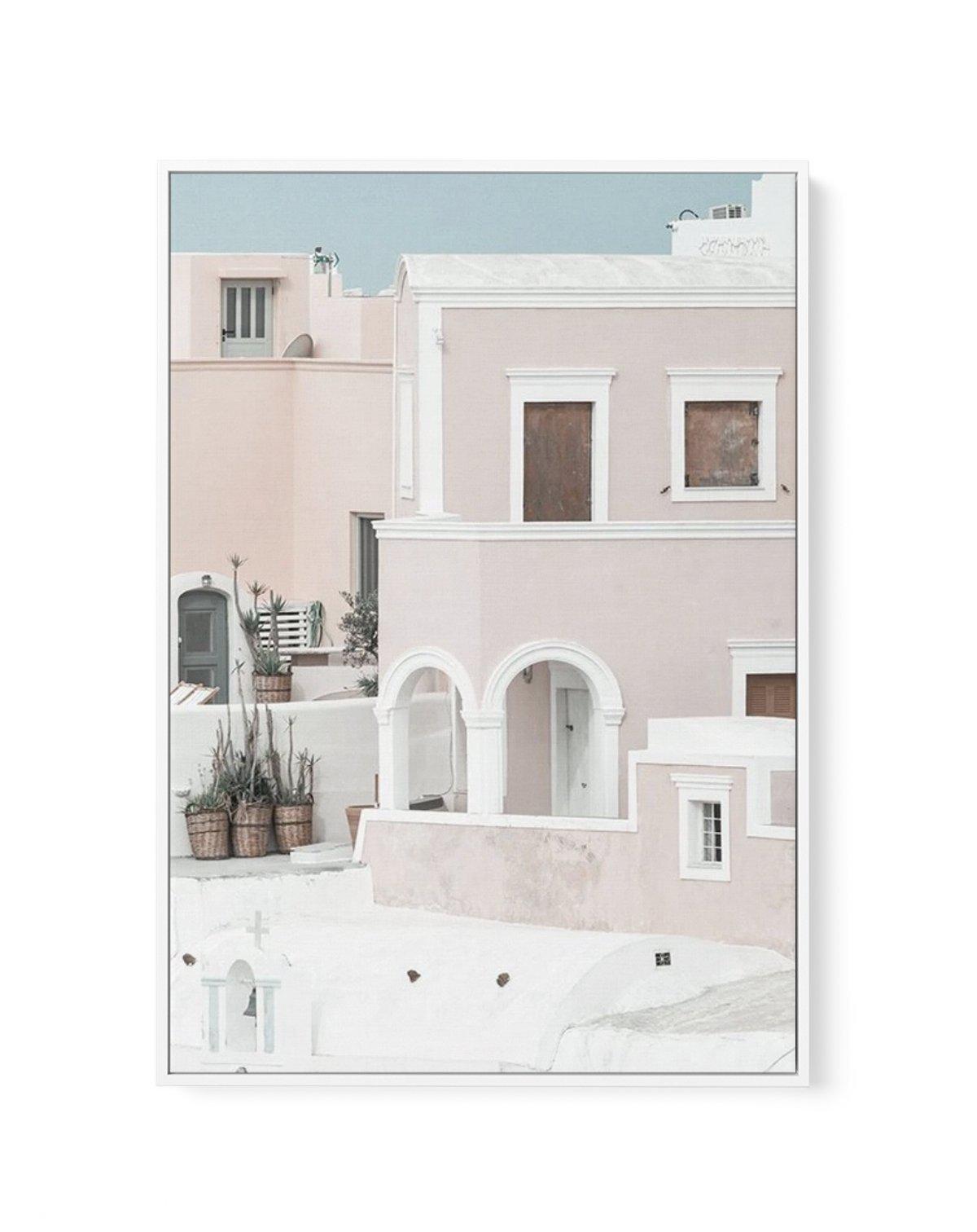 Oia House I | Santorini | Framed Canvas-Shop Greece Wall Art Prints Online with Olive et Oriel - Our collection of Greek Islands art prints offer unique wall art including blue domes of Santorini in Oia, mediterranean sea prints and incredible posters from Milos and other Greece landscape photography - this collection will add mediterranean blue to your home, perfect for updating the walls in coastal, beach house style. There is Greece art on canvas and extra large wall art with fast, free shipp