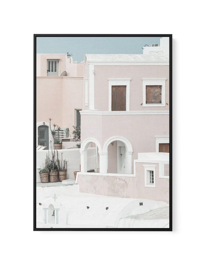 Oia House I | Santorini | Framed Canvas-Shop Greece Wall Art Prints Online with Olive et Oriel - Our collection of Greek Islands art prints offer unique wall art including blue domes of Santorini in Oia, mediterranean sea prints and incredible posters from Milos and other Greece landscape photography - this collection will add mediterranean blue to your home, perfect for updating the walls in coastal, beach house style. There is Greece art on canvas and extra large wall art with fast, free shipp
