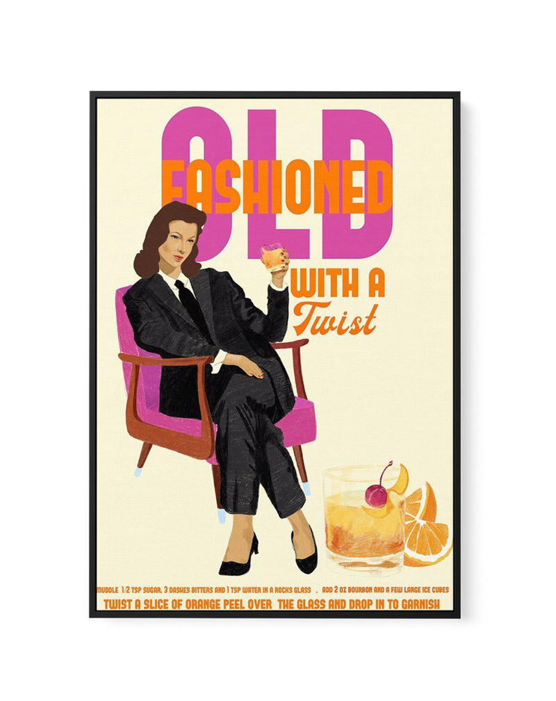 Old Fashioned By Jenny Liz Rome | Framed Canvas-CANVAS-You can shop wall art online with Olive et Oriel for everything from abstract art to fun kids wall art. Our beautiful modern art prints and canvas art are available from large canvas prints to wall art paintings and our proudly Australian artwork collection offers only the highest quality framed large wall art and canvas art Australia - You can buy fashion photography prints or Hampton print posters and paintings on canvas from Olive et Orie