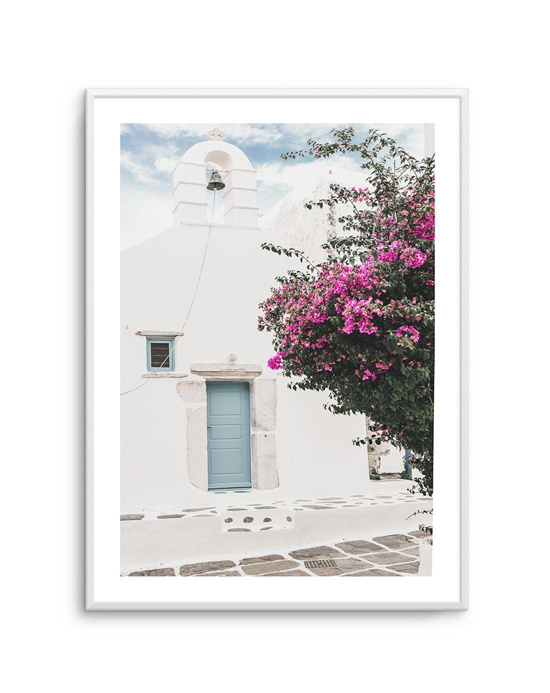 Old Mykonos Art Print-Shop Greece Wall Art Prints Online with Olive et Oriel - Our collection of Greek Islands art prints offer unique wall art including blue domes of Santorini in Oia, mediterranean sea prints and incredible posters from Milos and other Greece landscape photography - this collection will add mediterranean blue to your home, perfect for updating the walls in coastal, beach house style. There is Greece art on canvas and extra large wall art with fast, free shipping across Austral