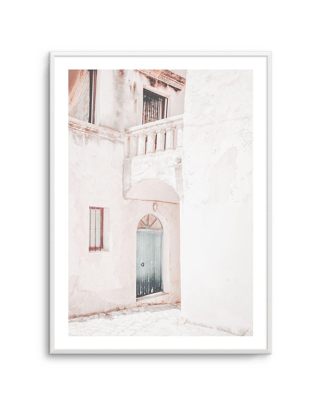 Old Villa | Greece Art Print-Shop Greece Wall Art Prints Online with Olive et Oriel - Our collection of Greek Islands art prints offer unique wall art including blue domes of Santorini in Oia, mediterranean sea prints and incredible posters from Milos and other Greece landscape photography - this collection will add mediterranean blue to your home, perfect for updating the walls in coastal, beach house style. There is Greece art on canvas and extra large wall art with fast, free shipping across 