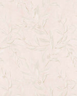 Olive Leaf Wallpaper in Blush Pink
