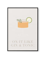 On It Like Gin & Tonic | Beige | Framed Canvas-CANVAS-You can shop wall art online with Olive et Oriel for everything from abstract art to fun kids wall art. Our beautiful modern art prints and canvas art are available from large canvas prints to wall art paintings and our proudly Australian artwork collection offers only the highest quality framed large wall art and canvas art Australia - You can buy fashion photography prints or Hampton print posters and paintings on canvas from Olive et Oriel