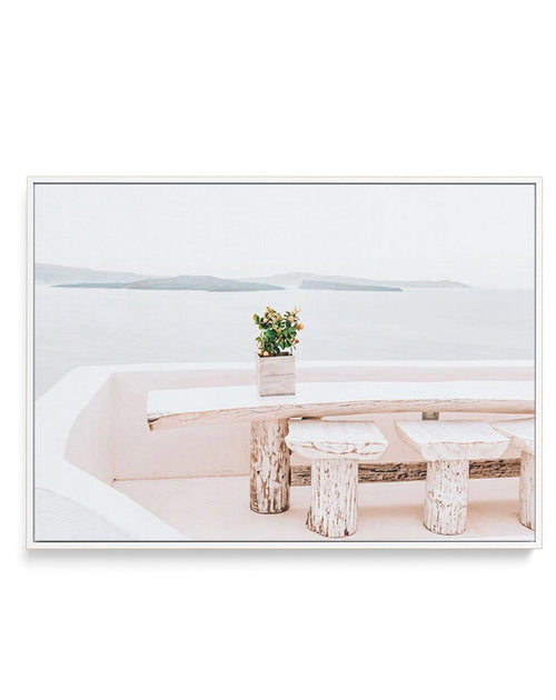 Orange Tree | Santorini | Framed Canvas-Shop Greece Wall Art Prints Online with Olive et Oriel - Our collection of Greek Islands art prints offer unique wall art including blue domes of Santorini in Oia, mediterranean sea prints and incredible posters from Milos and other Greece landscape photography - this collection will add mediterranean blue to your home, perfect for updating the walls in coastal, beach house style. There is Greece art on canvas and extra large wall art with fast, free shipp