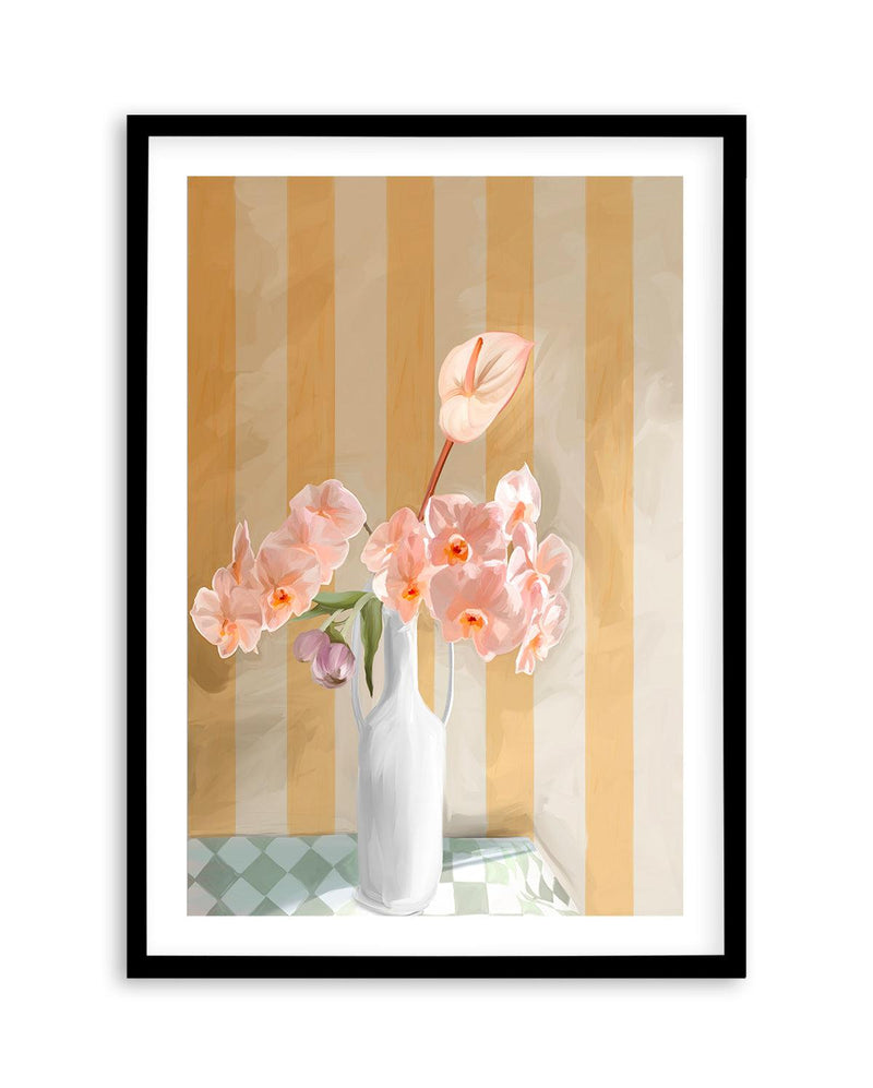 Orchids Art Print-PRINT-Olive et Oriel-Olive et Oriel-A5 | 5.8" x 8.3" | 14.8 x 21cm-Black-With White Border-Buy-Australian-Art-Prints-Online-with-Olive-et-Oriel-Your-Artwork-Specialists-Austrailia-Decorate-With-Coastal-Photo-Wall-Art-Prints-From-Our-Beach-House-Artwork-Collection-Fine-Poster-and-Framed-Artwork