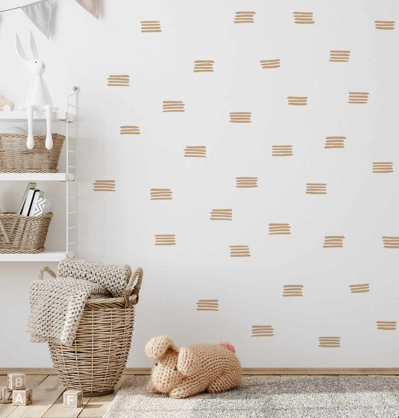 Organic Stripes Decal Set-Decals-Olive et Oriel-Decorate your kids bedroom wall decor with removable wall decals, these fabric kids decals are a great way to add colour and update your children's bedroom. Available as girls wall decals or boys wall decals, there are also nursery decals.