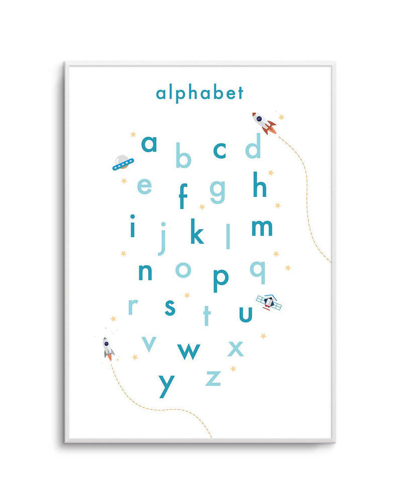 Outer Space | Alphabet Art Print-PRINT-Olive et Oriel-Olive et Oriel-A5 | 5.8" x 8.3" | 14.8 x 21cm-Unframed Art Print-With White Border-Buy-Australian-Art-Prints-Online-with-Olive-et-Oriel-Your-Artwork-Specialists-Austrailia-Decorate-With-Coastal-Photo-Wall-Art-Prints-From-Our-Beach-House-Artwork-Collection-Fine-Poster-and-Framed-Artwork