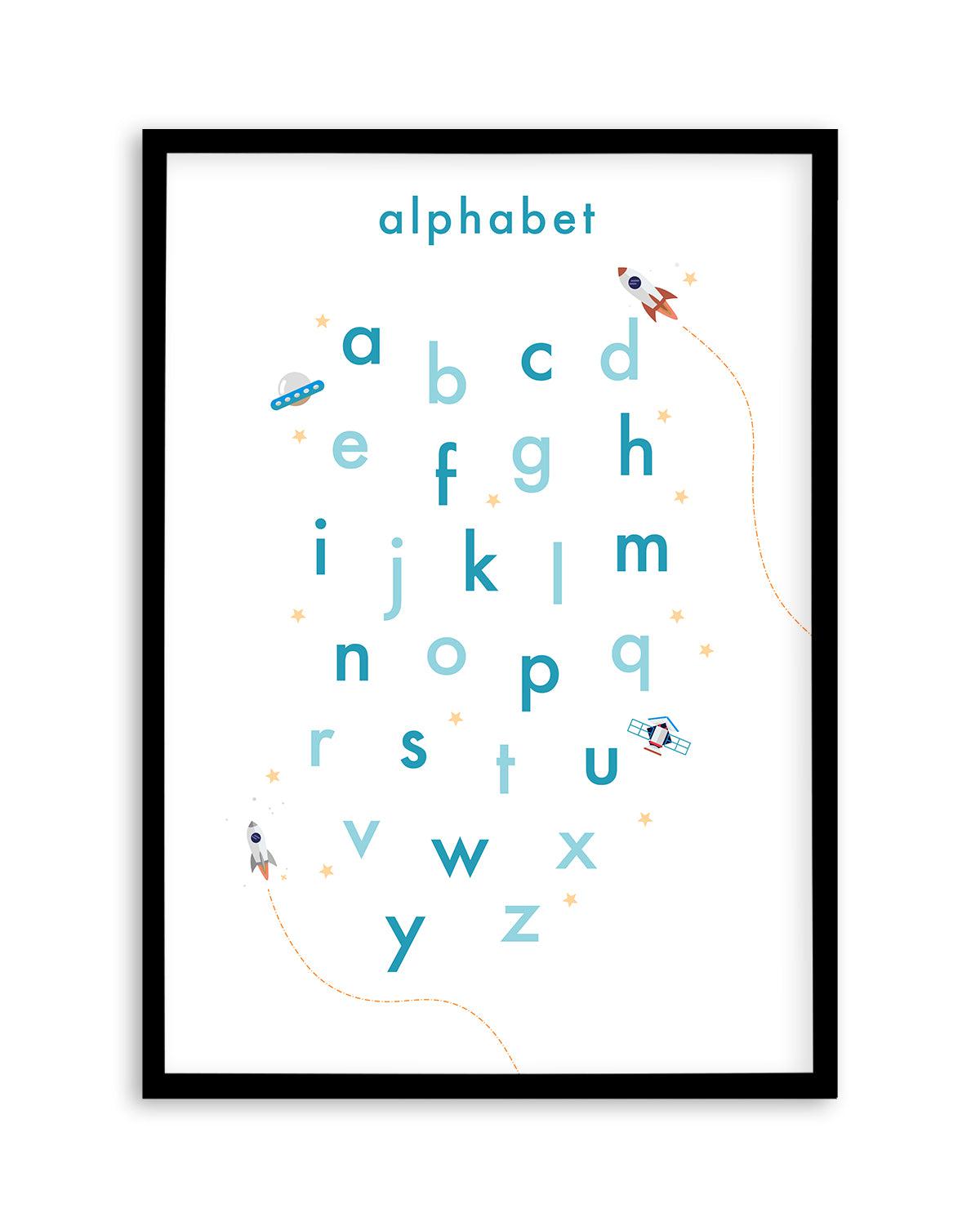 Outer Space | Alphabet Art Print-PRINT-Olive et Oriel-Olive et Oriel-A5 | 5.8" x 8.3" | 14.8 x 21cm-Black-With White Border-Buy-Australian-Art-Prints-Online-with-Olive-et-Oriel-Your-Artwork-Specialists-Austrailia-Decorate-With-Coastal-Photo-Wall-Art-Prints-From-Our-Beach-House-Artwork-Collection-Fine-Poster-and-Framed-Artwork