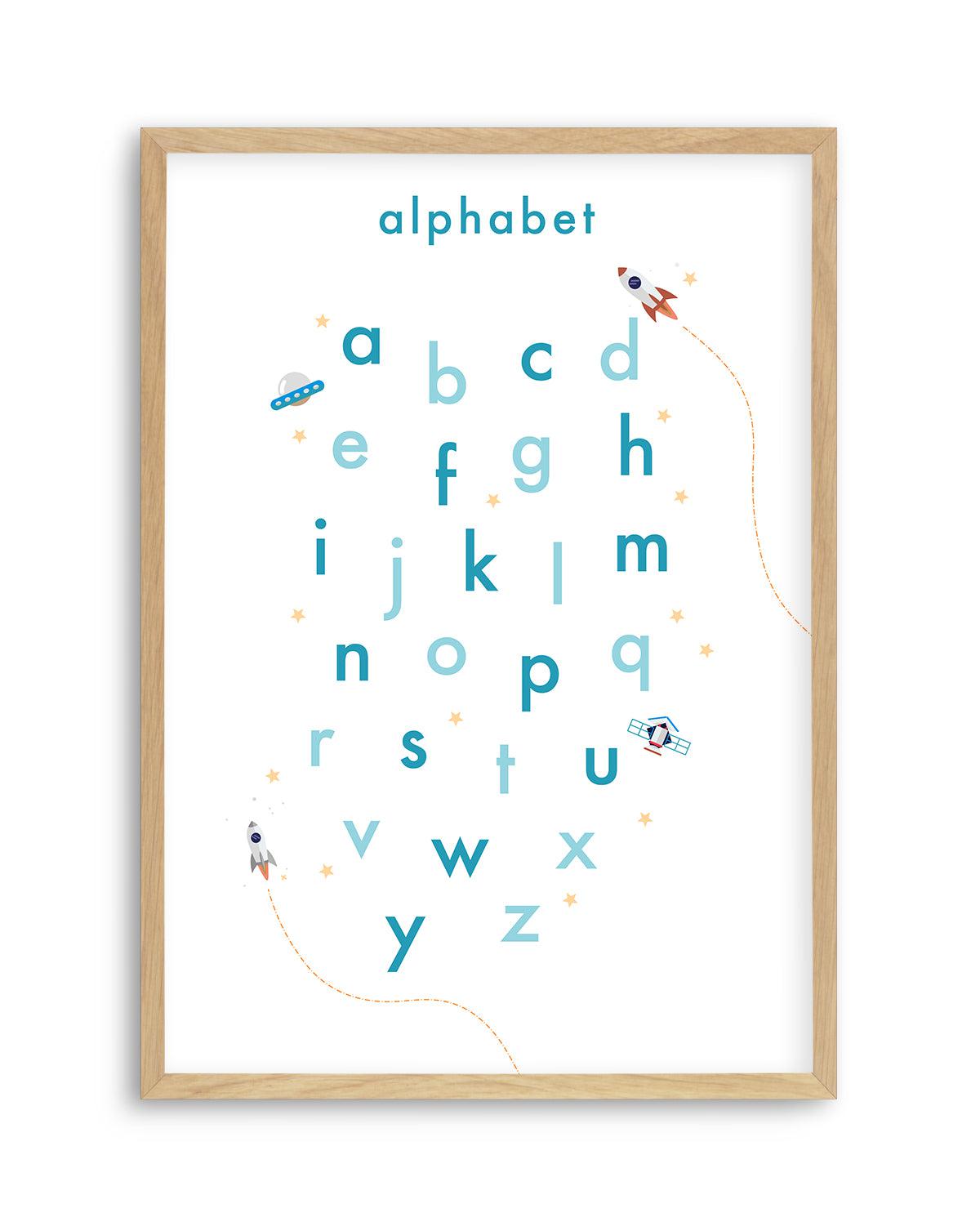 Outer Space | Alphabet Art Print-PRINT-Olive et Oriel-Olive et Oriel-A5 | 5.8" x 8.3" | 14.8 x 21cm-Oak-With White Border-Buy-Australian-Art-Prints-Online-with-Olive-et-Oriel-Your-Artwork-Specialists-Austrailia-Decorate-With-Coastal-Photo-Wall-Art-Prints-From-Our-Beach-House-Artwork-Collection-Fine-Poster-and-Framed-Artwork