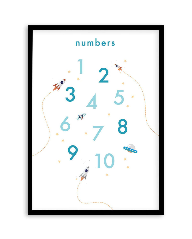 Outer Space | Numbers Art Print-PRINT-Olive et Oriel-Olive et Oriel-A5 | 5.8" x 8.3" | 14.8 x 21cm-Black-With White Border-Buy-Australian-Art-Prints-Online-with-Olive-et-Oriel-Your-Artwork-Specialists-Austrailia-Decorate-With-Coastal-Photo-Wall-Art-Prints-From-Our-Beach-House-Artwork-Collection-Fine-Poster-and-Framed-Artwork