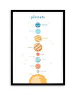 Outer Space | Planets Art Print-PRINT-Olive et Oriel-Olive et Oriel-A5 | 5.8" x 8.3" | 14.8 x 21cm-Black-With White Border-Buy-Australian-Art-Prints-Online-with-Olive-et-Oriel-Your-Artwork-Specialists-Austrailia-Decorate-With-Coastal-Photo-Wall-Art-Prints-From-Our-Beach-House-Artwork-Collection-Fine-Poster-and-Framed-Artwork