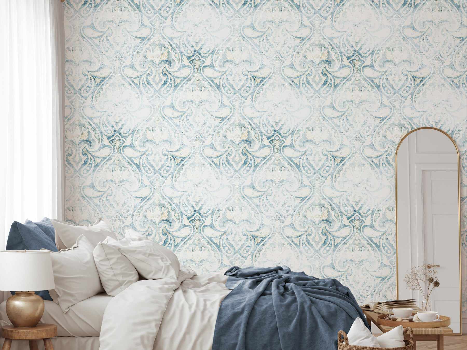 Paisley Damask Wallpaper