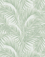 Palm Escape Sage Green On White Wallpaper-Wallpaper-Buy Australian Removable Wallpaper Now Sage Green Wallpaper Peel And Stick Wallpaper Online At Olive et Oriel Custom Made Wallpapers Wall Papers Decorate Your Bedroom Living Room Kids Room or Commercial Interior