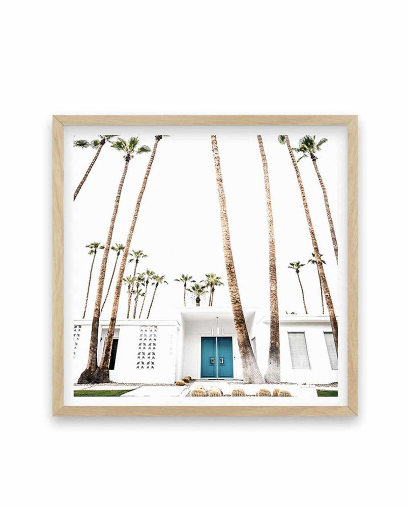 Palm Springs 2444 SQ Art Print-PRINT-Olive et Oriel-Olive et Oriel-70x70 cm | 27.5" x 27.5"-Oak-With White Border-Buy-Australian-Art-Prints-Online-with-Olive-et-Oriel-Your-Artwork-Specialists-Austrailia-Decorate-With-Coastal-Photo-Wall-Art-Prints-From-Our-Beach-House-Artwork-Collection-Fine-Poster-and-Framed-Artwork