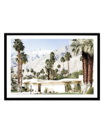 Palm Springs House Art Print-PRINT-Olive et Oriel-Olive et Oriel-A4 | 8.3" x 11.7" | 21 x 29.7cm-Black-With White Border-Buy-Australian-Art-Prints-Online-with-Olive-et-Oriel-Your-Artwork-Specialists-Austrailia-Decorate-With-Coastal-Photo-Wall-Art-Prints-From-Our-Beach-House-Artwork-Collection-Fine-Poster-and-Framed-Artwork