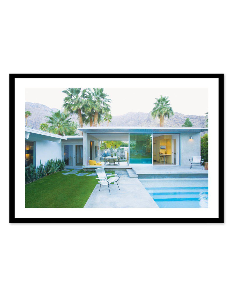 Palm Springs Poolside Art Print-PRINT-Olive et Oriel-Olive et Oriel-A5 | 5.8" x 8.3" | 14.8 x 21cm-Black-With White Border-Buy-Australian-Art-Prints-Online-with-Olive-et-Oriel-Your-Artwork-Specialists-Austrailia-Decorate-With-Coastal-Photo-Wall-Art-Prints-From-Our-Beach-House-Artwork-Collection-Fine-Poster-and-Framed-Artwork