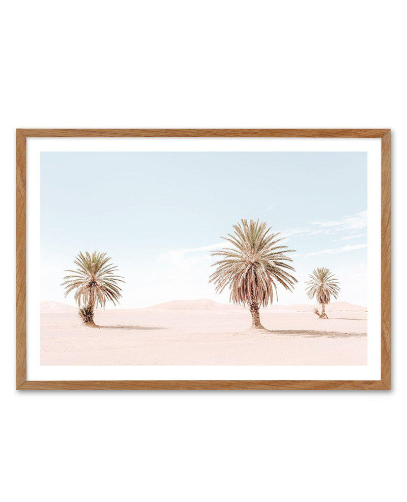 Palms Of Morocco Art Print-Shop Australian Art Prints Online with Olive et Oriel - Our collection of Moroccan art prints offer unique wall art including moroccan arches and pink morocco doors of marrakech - this collection will add soft feminine colour to your walls and some may say bohemian style. These traditional morocco landscape photography includes desert scenes of palm trees and camel art prints - there is art on canvas and extra large wall art with fast, free shipping across Australia. U