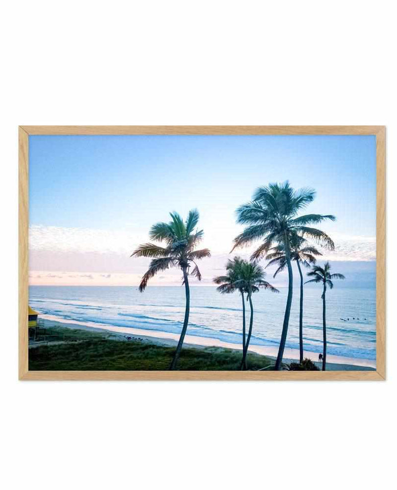 Palms of Surfers Paradise Art Print-PRINT-Olive et Oriel-Olive et Oriel-A5 | 5.8" x 8.3" | 14.8 x 21cm-Oak-With White Border-Buy-Australian-Art-Prints-Online-with-Olive-et-Oriel-Your-Artwork-Specialists-Austrailia-Decorate-With-Coastal-Photo-Wall-Art-Prints-From-Our-Beach-House-Artwork-Collection-Fine-Poster-and-Framed-Artwork