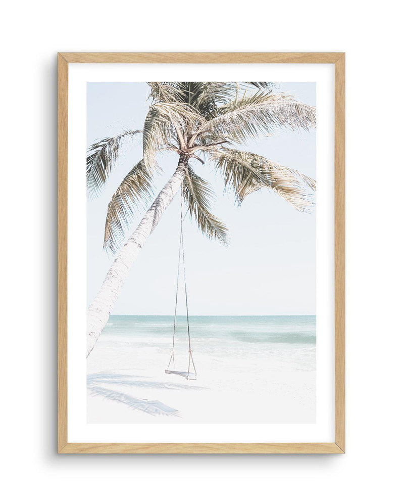 Palmy Swing Art Print-PRINT-Olive et Oriel-Olive et Oriel-A5 | 5.8" x 8.3" | 14.8 x 21cm-Oak-With White Border-Buy-Australian-Art-Prints-Online-with-Olive-et-Oriel-Your-Artwork-Specialists-Austrailia-Decorate-With-Coastal-Photo-Wall-Art-Prints-From-Our-Beach-House-Artwork-Collection-Fine-Poster-and-Framed-Artwork