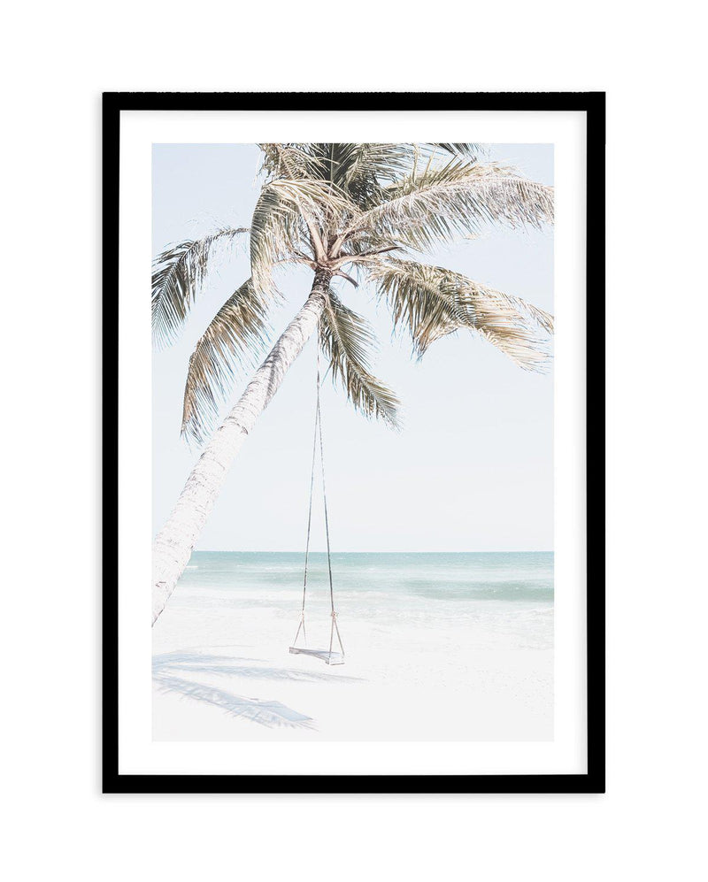 Palmy Swing Art Print-PRINT-Olive et Oriel-Olive et Oriel-A5 | 5.8" x 8.3" | 14.8 x 21cm-Black-With White Border-Buy-Australian-Art-Prints-Online-with-Olive-et-Oriel-Your-Artwork-Specialists-Austrailia-Decorate-With-Coastal-Photo-Wall-Art-Prints-From-Our-Beach-House-Artwork-Collection-Fine-Poster-and-Framed-Artwork