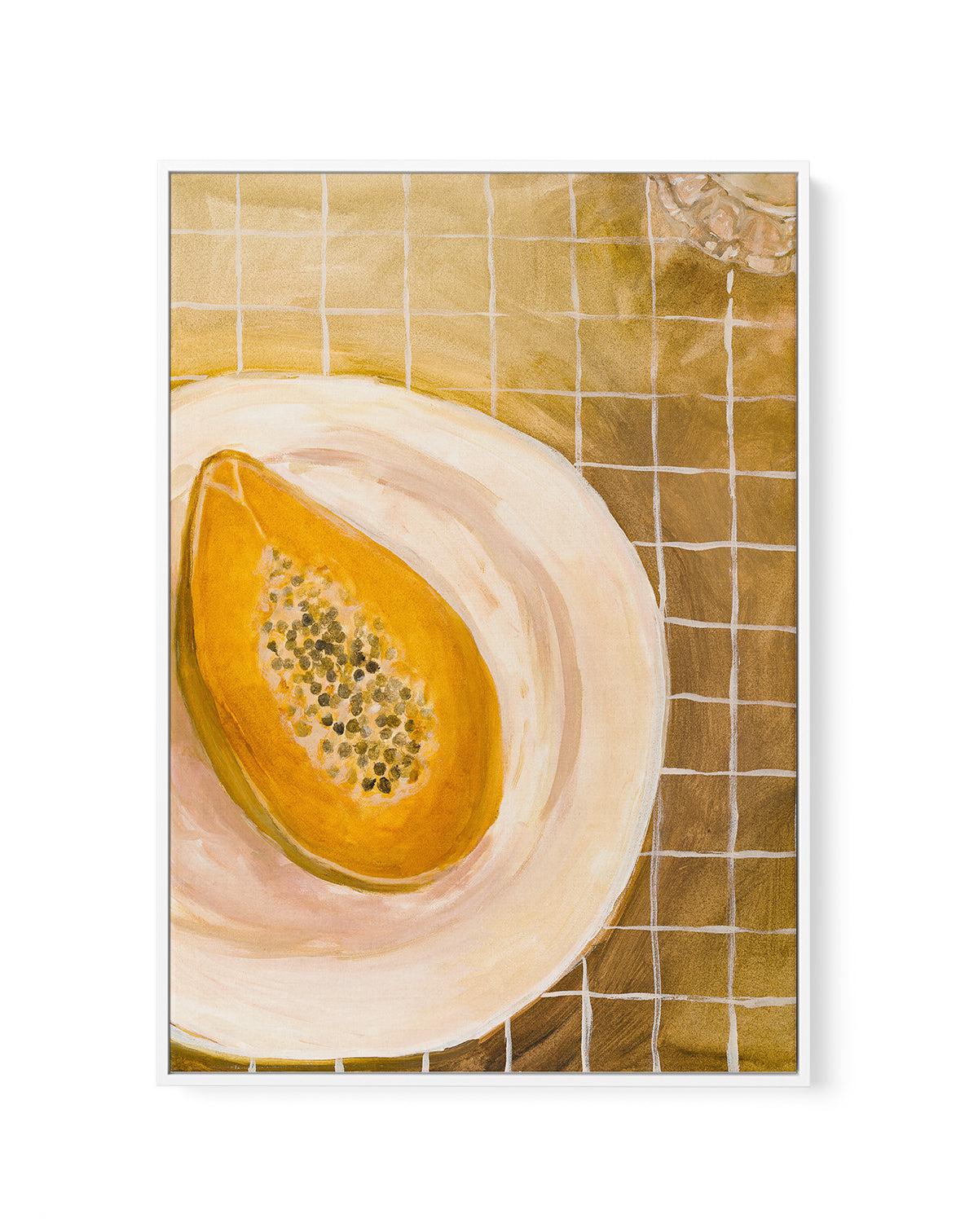 Papaya by Natalie Jane | Framed Canvas Art Print