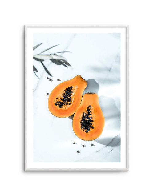 Papaya on Marble Art Print-PRINT-Olive et Oriel-Olive et Oriel-Buy-Australian-Art-Prints-Online-with-Olive-et-Oriel-Your-Artwork-Specialists-Austrailia-Decorate-With-Coastal-Photo-Wall-Art-Prints-From-Our-Beach-House-Artwork-Collection-Fine-Poster-and-Framed-Artwork