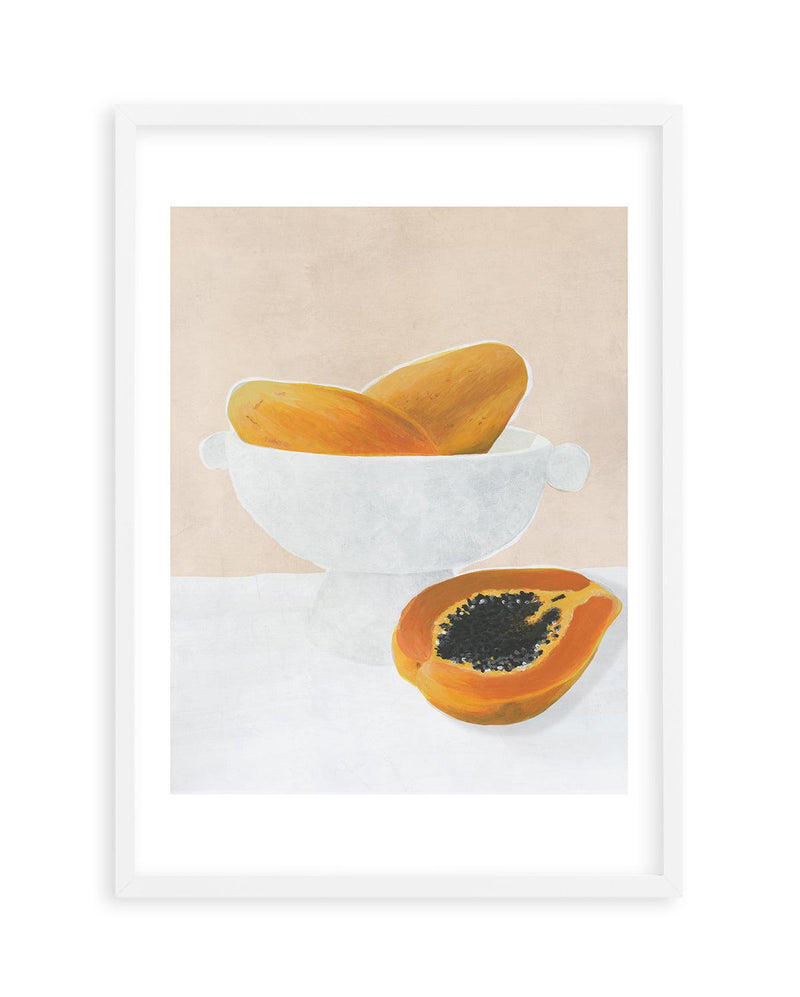 Papaya Art Print-PRINT-Olive et Oriel-Olive et Oriel-A5 | 5.8" x 8.3" | 14.8 x 21cm-White-With White Border-Buy-Australian-Art-Prints-Online-with-Olive-et-Oriel-Your-Artwork-Specialists-Austrailia-Decorate-With-Coastal-Photo-Wall-Art-Prints-From-Our-Beach-House-Artwork-Collection-Fine-Poster-and-Framed-Artwork