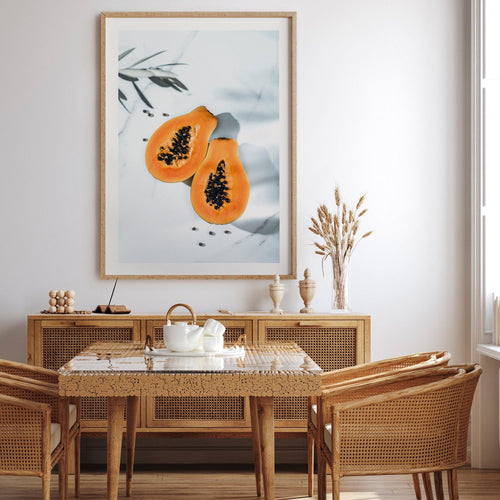 Papaya on Marble Art Print-PRINT-Olive et Oriel-Olive et Oriel-Buy-Australian-Art-Prints-Online-with-Olive-et-Oriel-Your-Artwork-Specialists-Austrailia-Decorate-With-Coastal-Photo-Wall-Art-Prints-From-Our-Beach-House-Artwork-Collection-Fine-Poster-and-Framed-Artwork