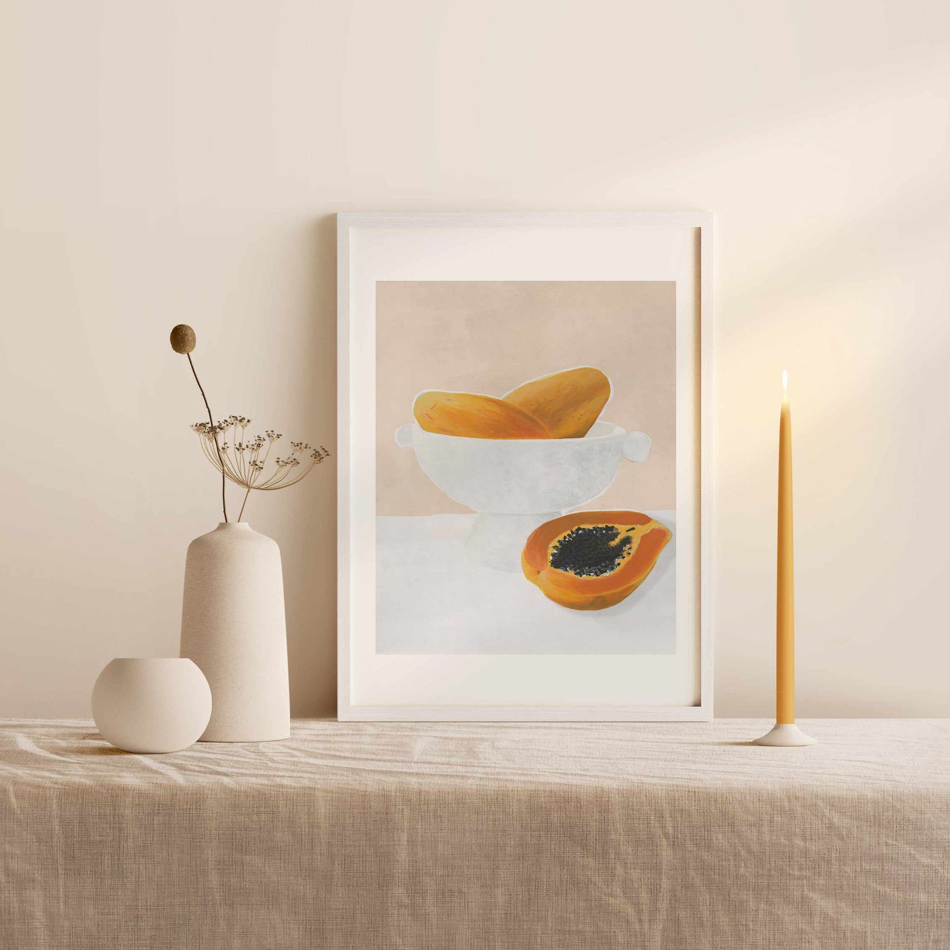 Papaya Art Print-PRINT-Olive et Oriel-Olive et Oriel-Buy-Australian-Art-Prints-Online-with-Olive-et-Oriel-Your-Artwork-Specialists-Austrailia-Decorate-With-Coastal-Photo-Wall-Art-Prints-From-Our-Beach-House-Artwork-Collection-Fine-Poster-and-Framed-Artwork