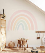 Pastel Rainbow Peel & Stick Decal-Decals-Olive et Oriel-Decorate your kids bedroom wall decor with removable wall decals, these fabric kids decals are a great way to add colour and update your children's bedroom. Available as girls wall decals or boys wall decals, there are also nursery decals.