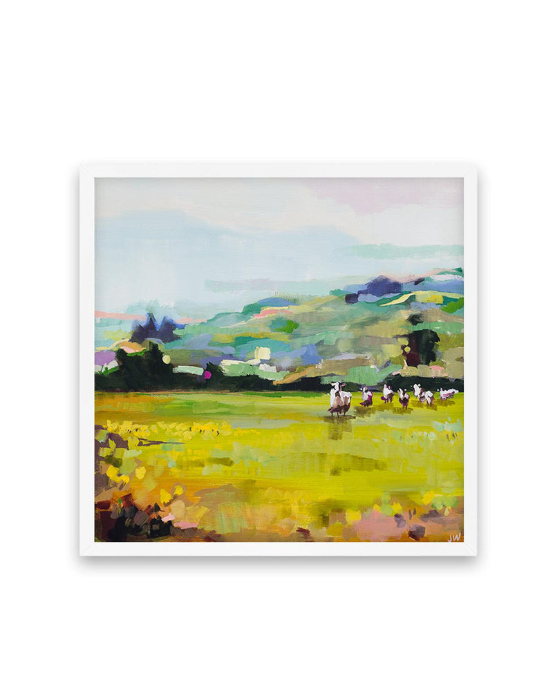 Pasture by Jenny Westenhofer SQ Art Print-PRINT-Olive et Oriel-Jenny Westenhofer-70x70 cm | 27.5" x 27.5"-White-With White Border-Buy-Australian-Art-Prints-Online-with-Olive-et-Oriel-Your-Artwork-Specialists-Austrailia-Decorate-With-Coastal-Photo-Wall-Art-Prints-From-Our-Beach-House-Artwork-Collection-Fine-Poster-and-Framed-Artwork